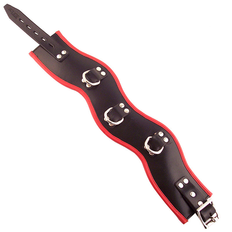 Padded Black and Red Posture Collar by Rouge Garments.