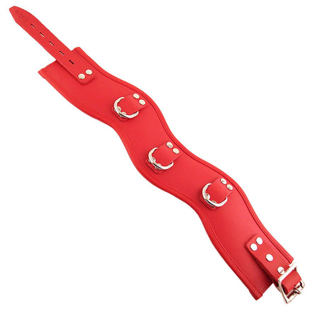 Red Padded Posture Collar by Rouge Garments.