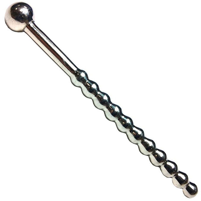 Stainless Steel Beaded Urethral Sound in Rouge Color