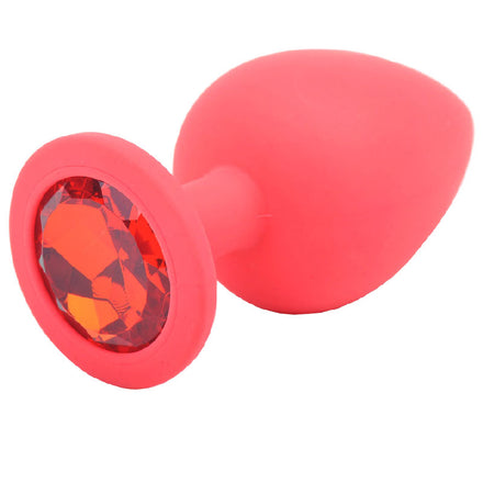 Large Red Jewel Silicone Butt Plug