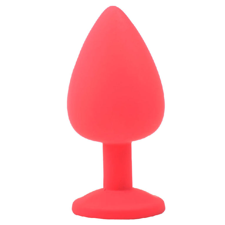 Large Red Jewel Silicone Butt Plug
