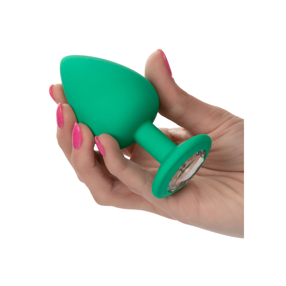 Green Cheeky Gems 3-Piece Butt Plug Set