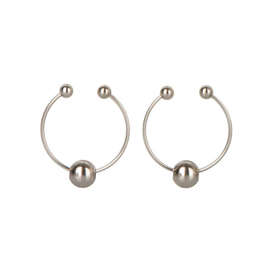 Silver Non-Piercing Nipple Jewelry for Sensual Play