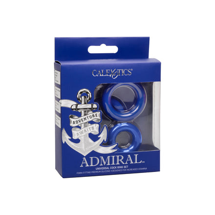 Blue Set of Universal Admiral Cock Rings.