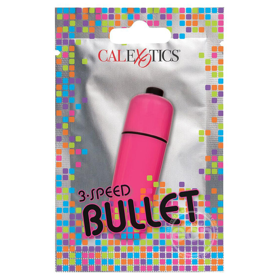 Pink 3-Speed Bullet Vibrator in Foil Packaging