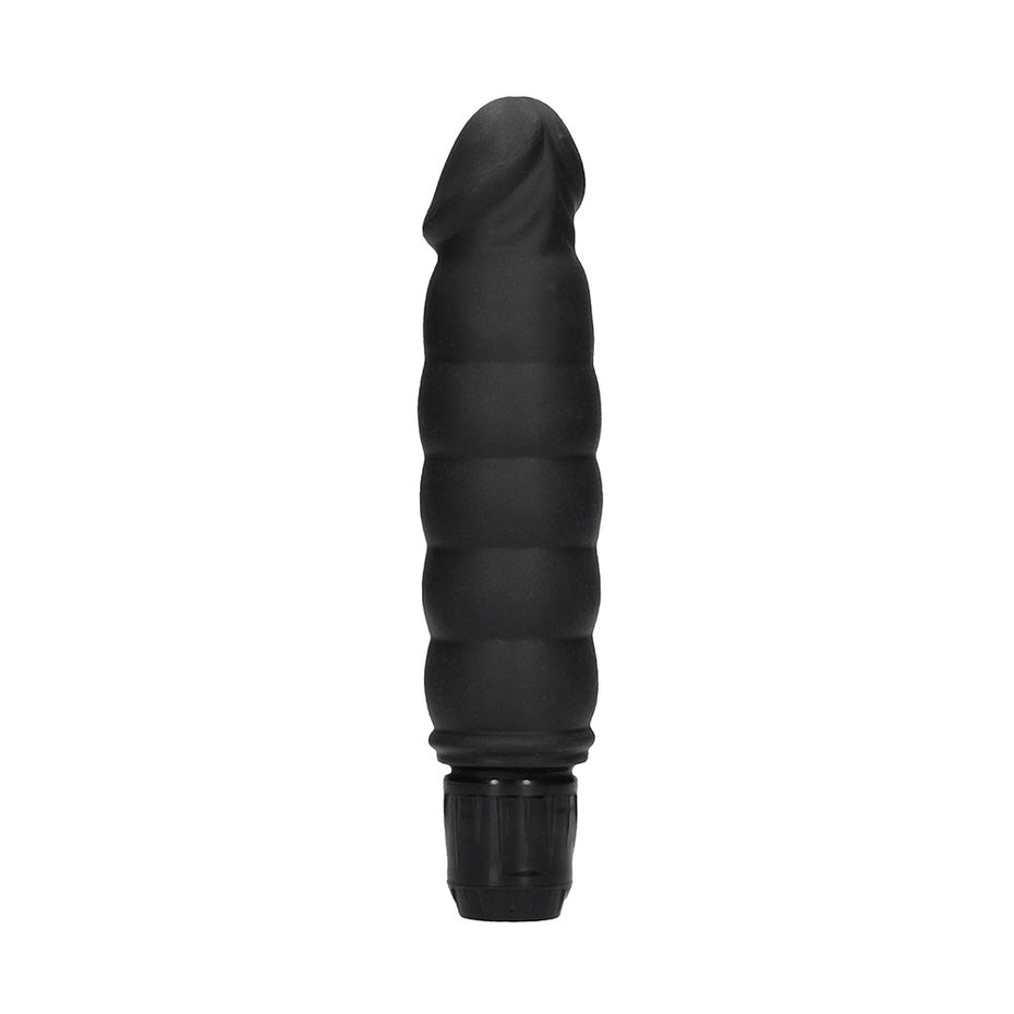 Black Ribbed Vibrating Toy