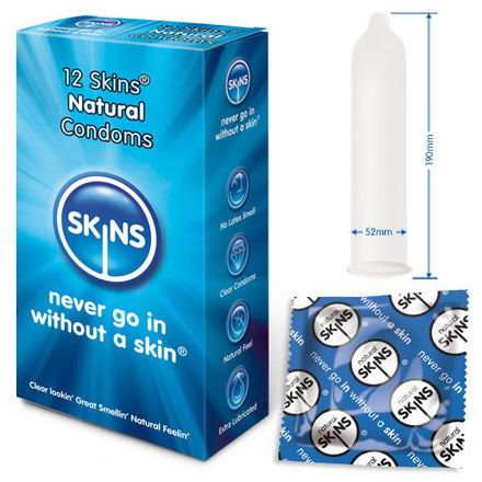 12-Pack Skins Natural Condoms