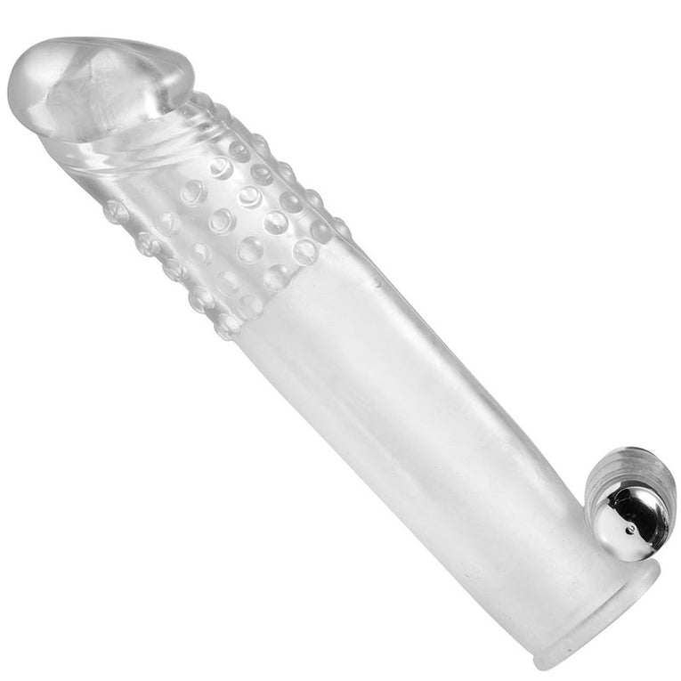Clear Vibrating Penis Sleeve - Enhances Size