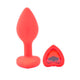 Red Heart Diamond Butt Plug - Petite Size