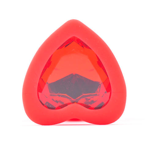 Red Heart Diamond Butt Plug - Petite Size
