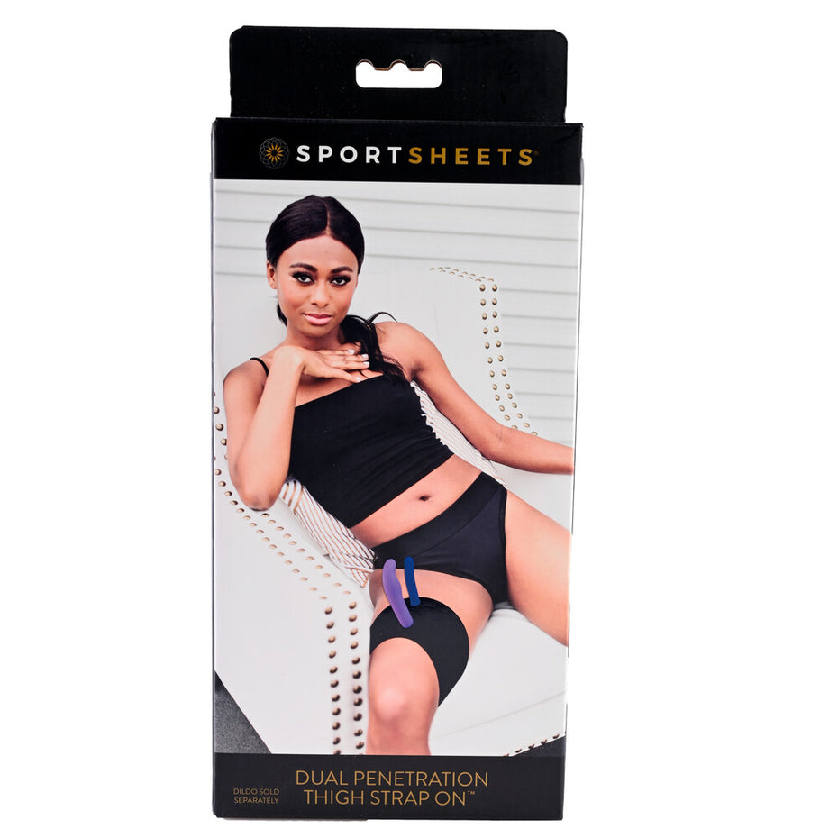 Strap-On Thigh Harness for Dual Penetration by Sportsheets.