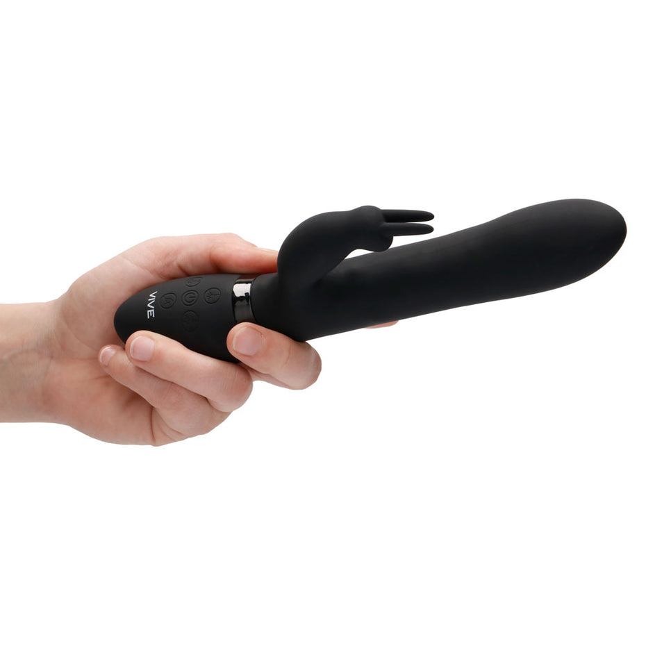 Black Rabbit Vibrator with Stimulating Beads by Vive Amoris.