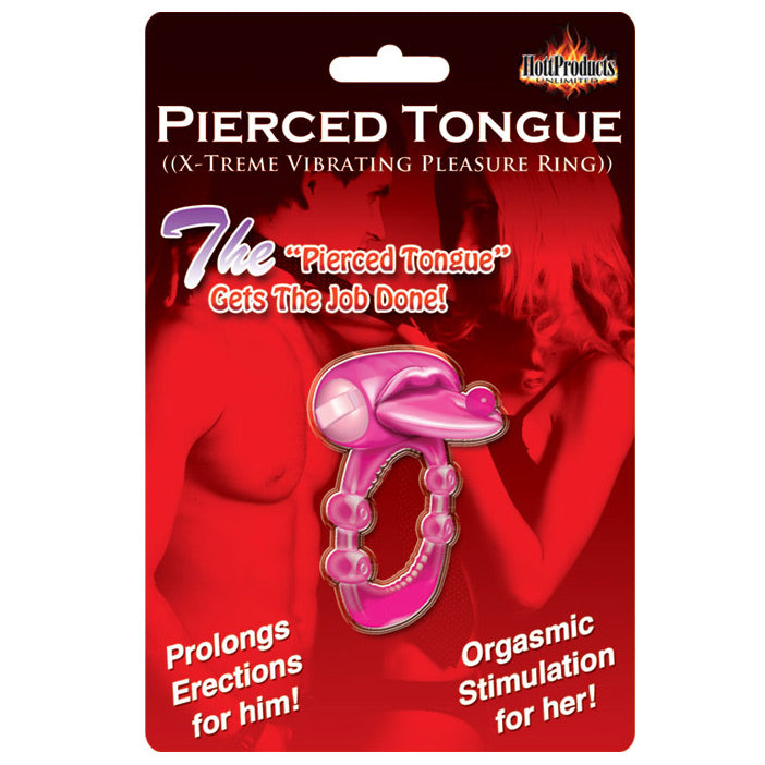 Silicone Ring with Tongue Piercing for Vibrations.