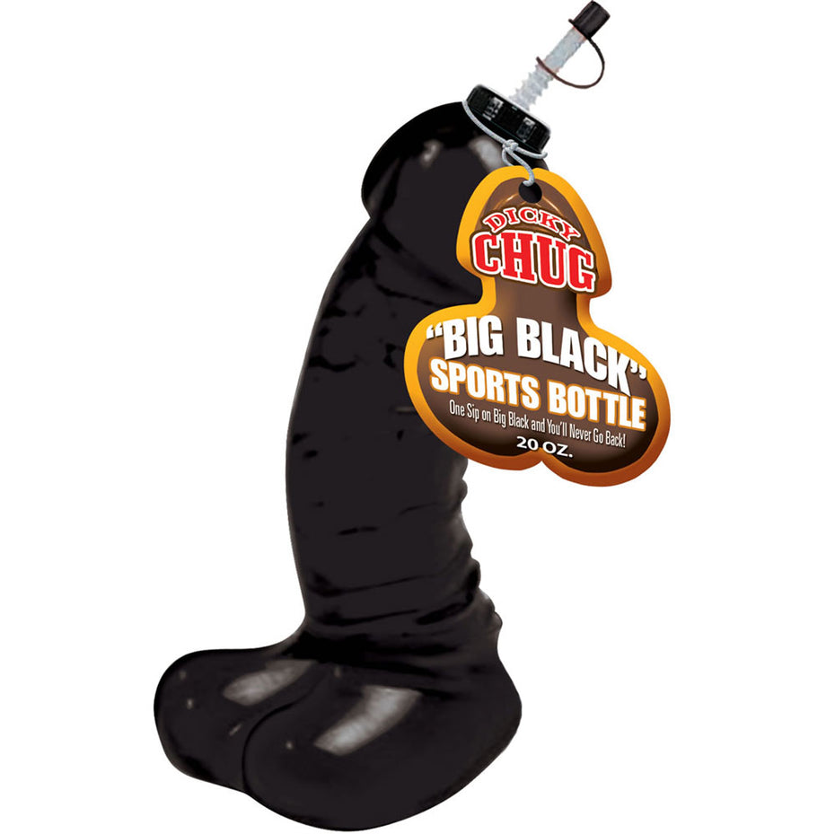 20 oz Black Sports Water Bottle - Dicky Chug