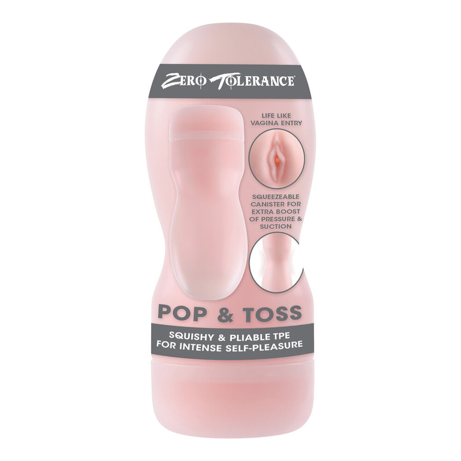Zero Tolerance Flesh Pink Stroker - Pop and Toss Design