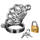 Locking Chastity Cage with 4 Rings by Asylum.