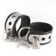 Padlocked Metal Leather Wrist Cuffs