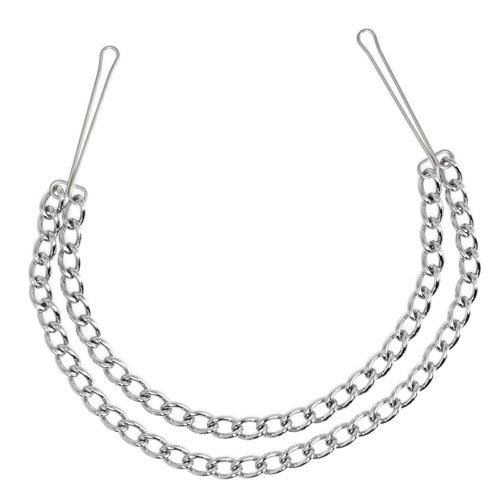 Double-Chain Silver Nipple Clamps.