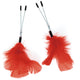 Feathered Nipple Clamps in Red