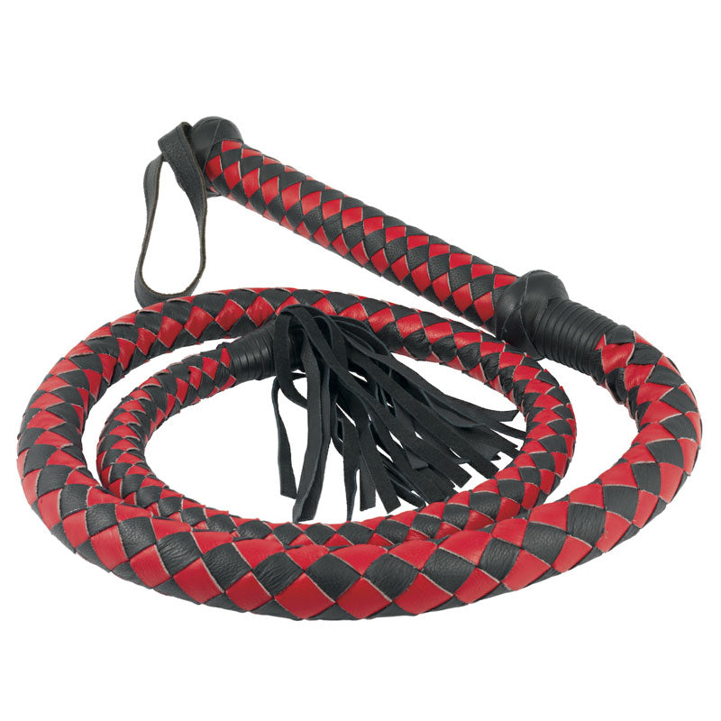 Red and black Arabian whip.